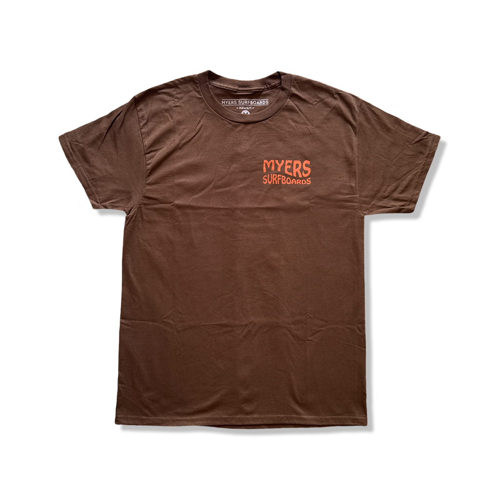 Myers Surfboards Wavy 70's Tee - Brown
