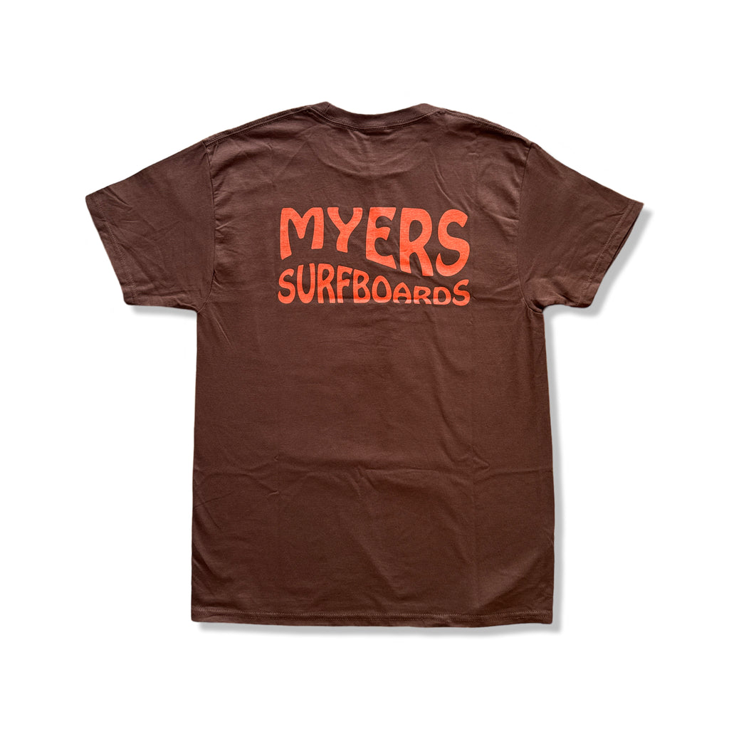 Myers Surfboards Wavy 70's Tee - Brown
