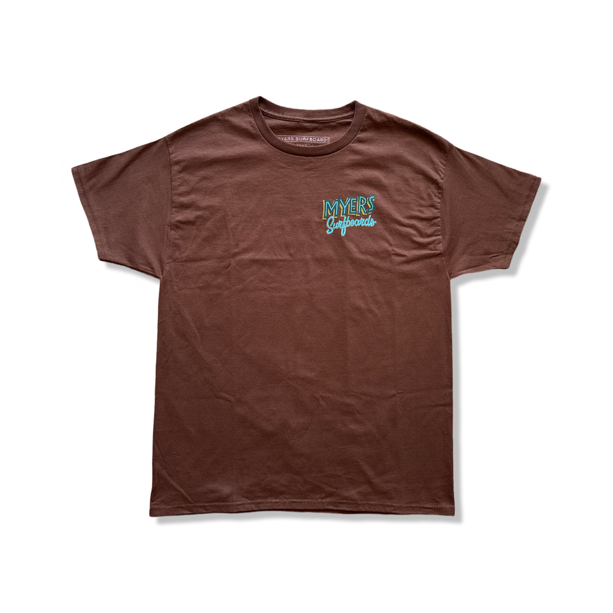 Myers Surfboards Lettering Tee - Brown