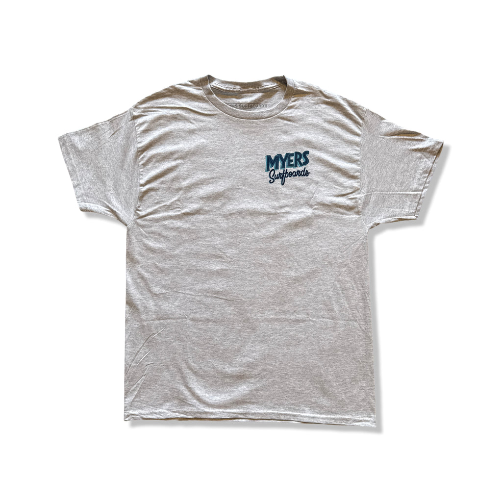 Myers Surfboards Lettering Tee - Heather Grey