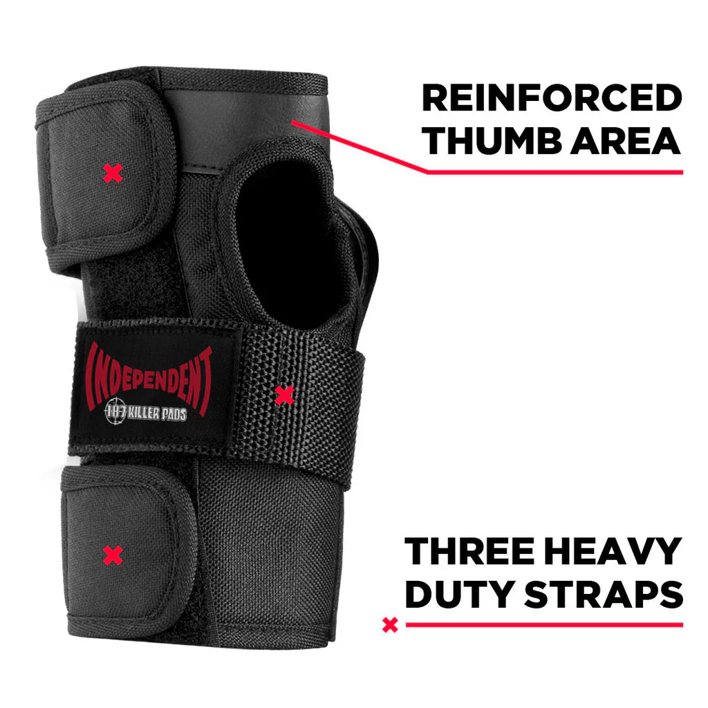 187 Junior Independent 6 Pack Pad Set Black