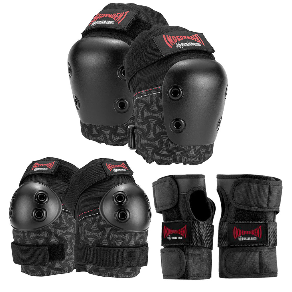 187 Junior Independent 6 Pack Pad Set Black