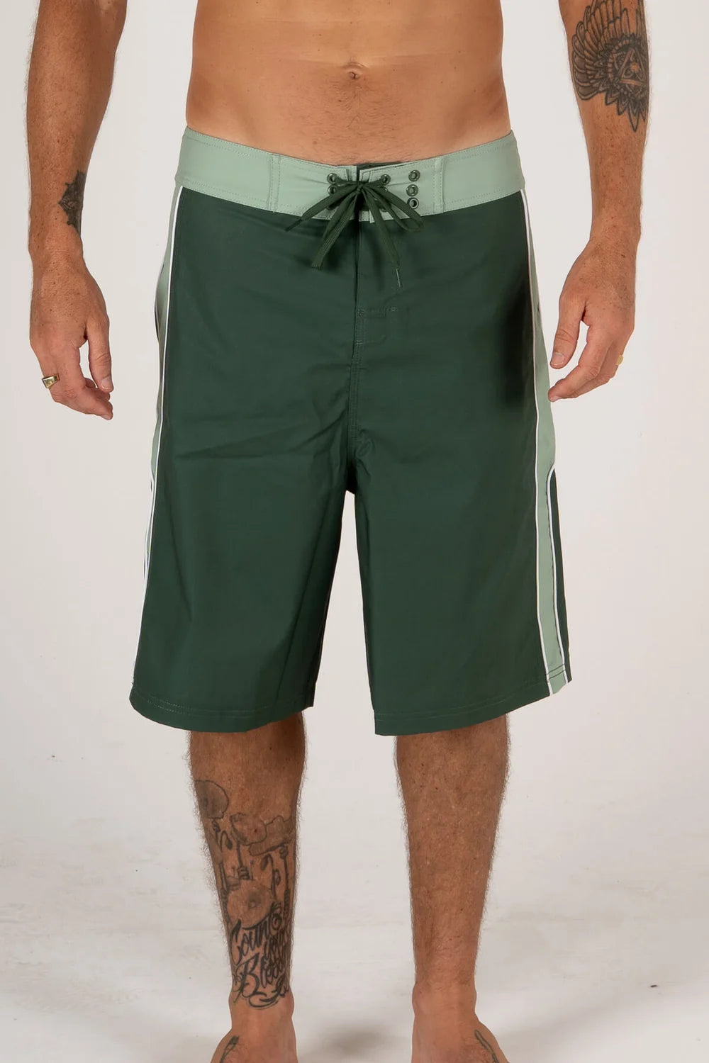 Inner Relm Starlet Unisex Log Boardshorts Green