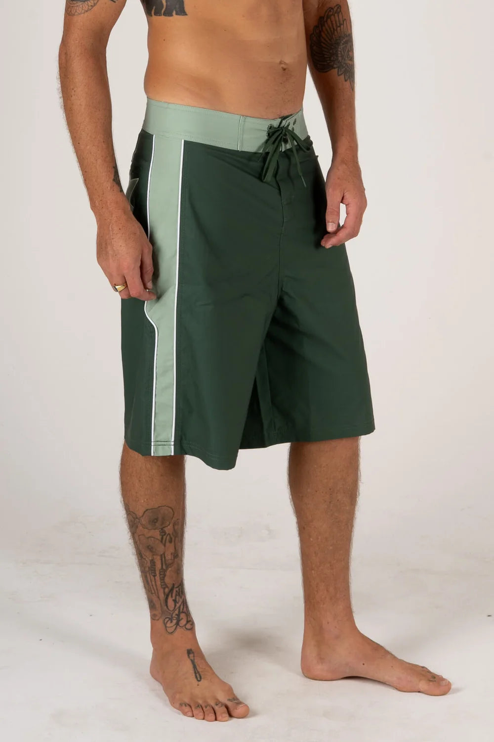 Inner Relm Starlet Unisex Log Boardshorts Green