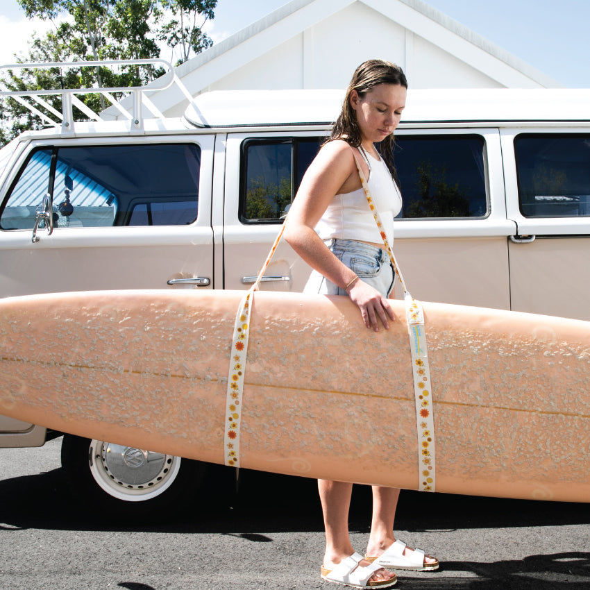 Surfboard Soks Tawny Daisy Tea Tree Surfboard Carry Strap