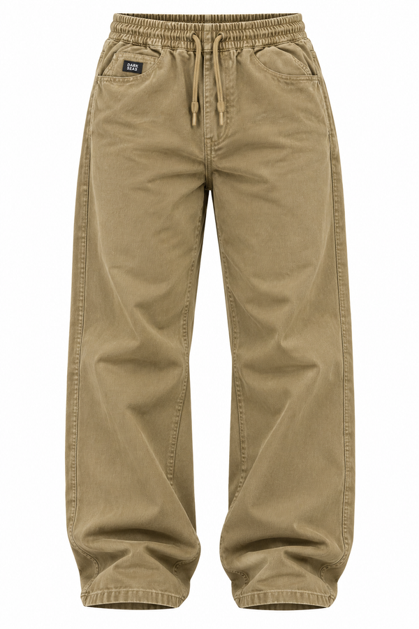 Santoloco Loose Fit Twill Pants - Camel