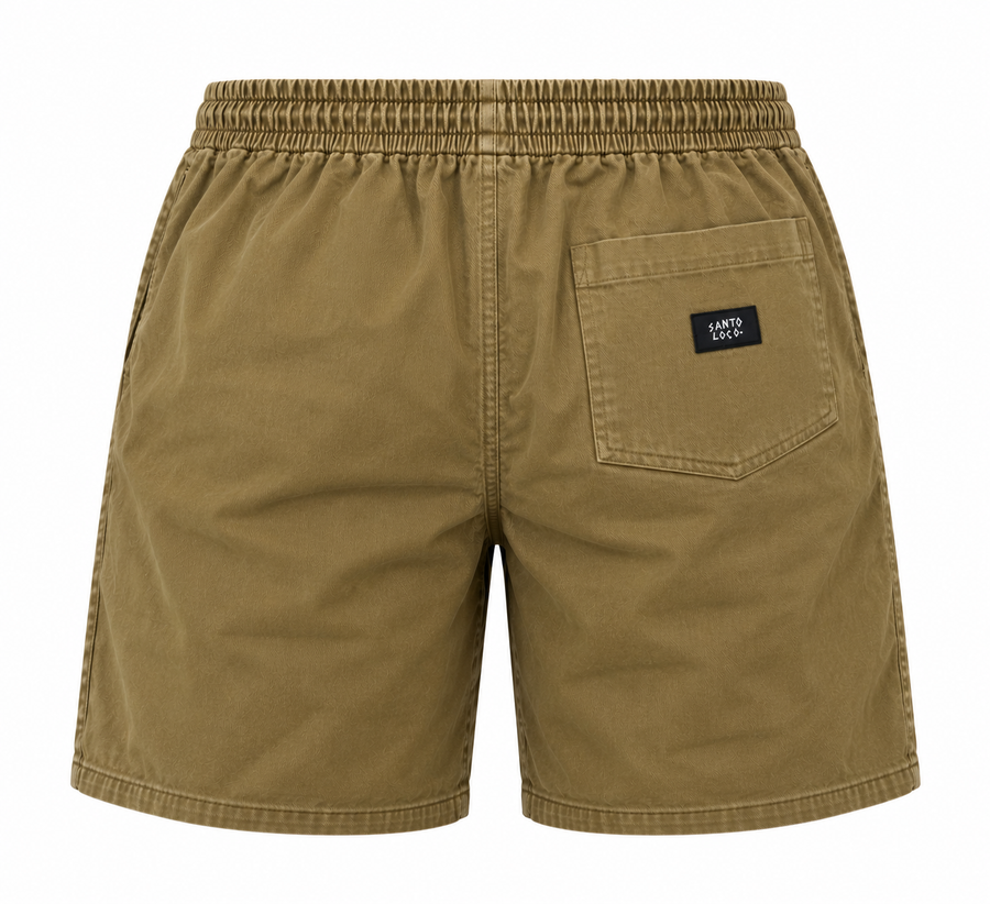 Santoloco Loose Fit Twill Shorts - Camel
