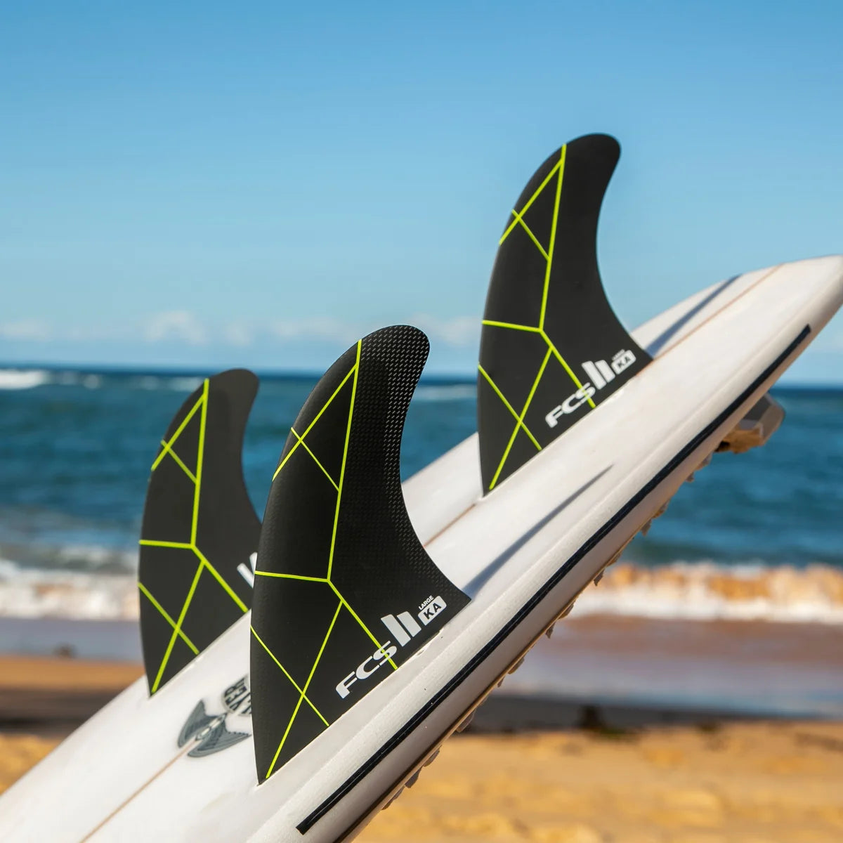 FCS II KA PC Large Tri Fin Black/Acid