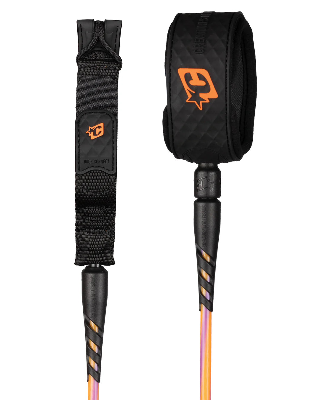 Creatures Medium Duty 6' Leash Hi-Vis Purple Twist Black