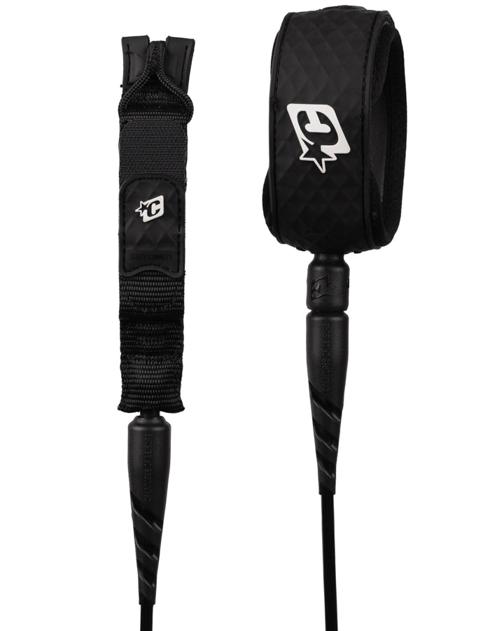 Creatures Reliance Lite Duty 5' Grom Slim Ankle Leash Black White
