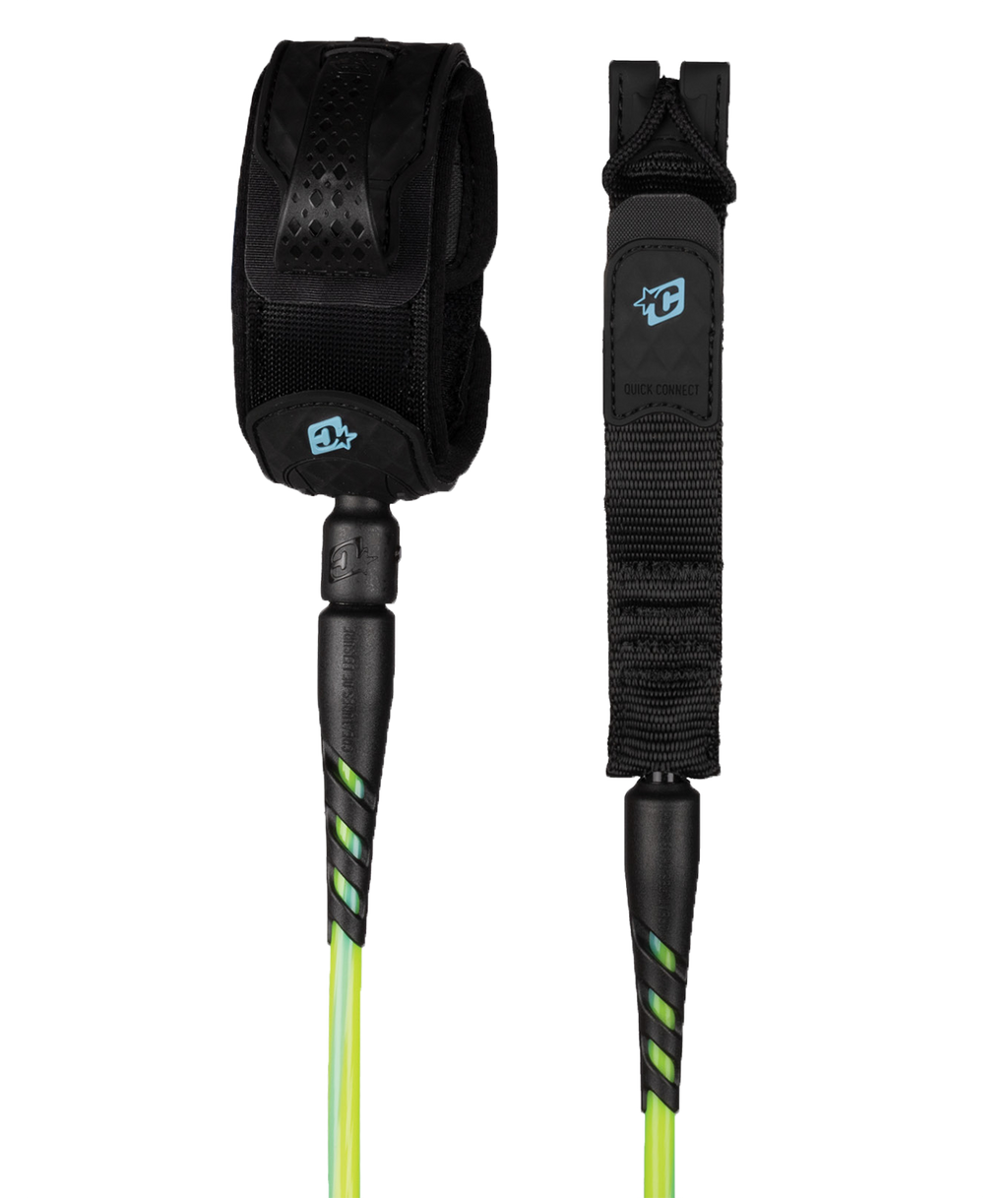 Creatures Reliance Lite Duty 5' Grom Slim Ankle Leash Pine Lime Twist