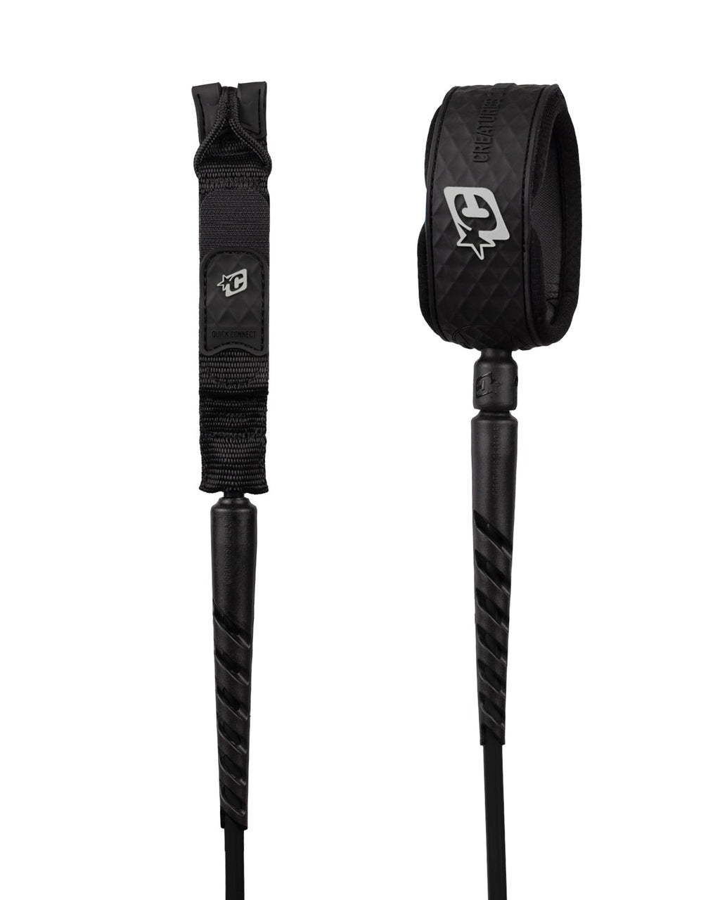 Creatures Reliance Longboard Standard Duty Ankle 9' Leash Black Silver
