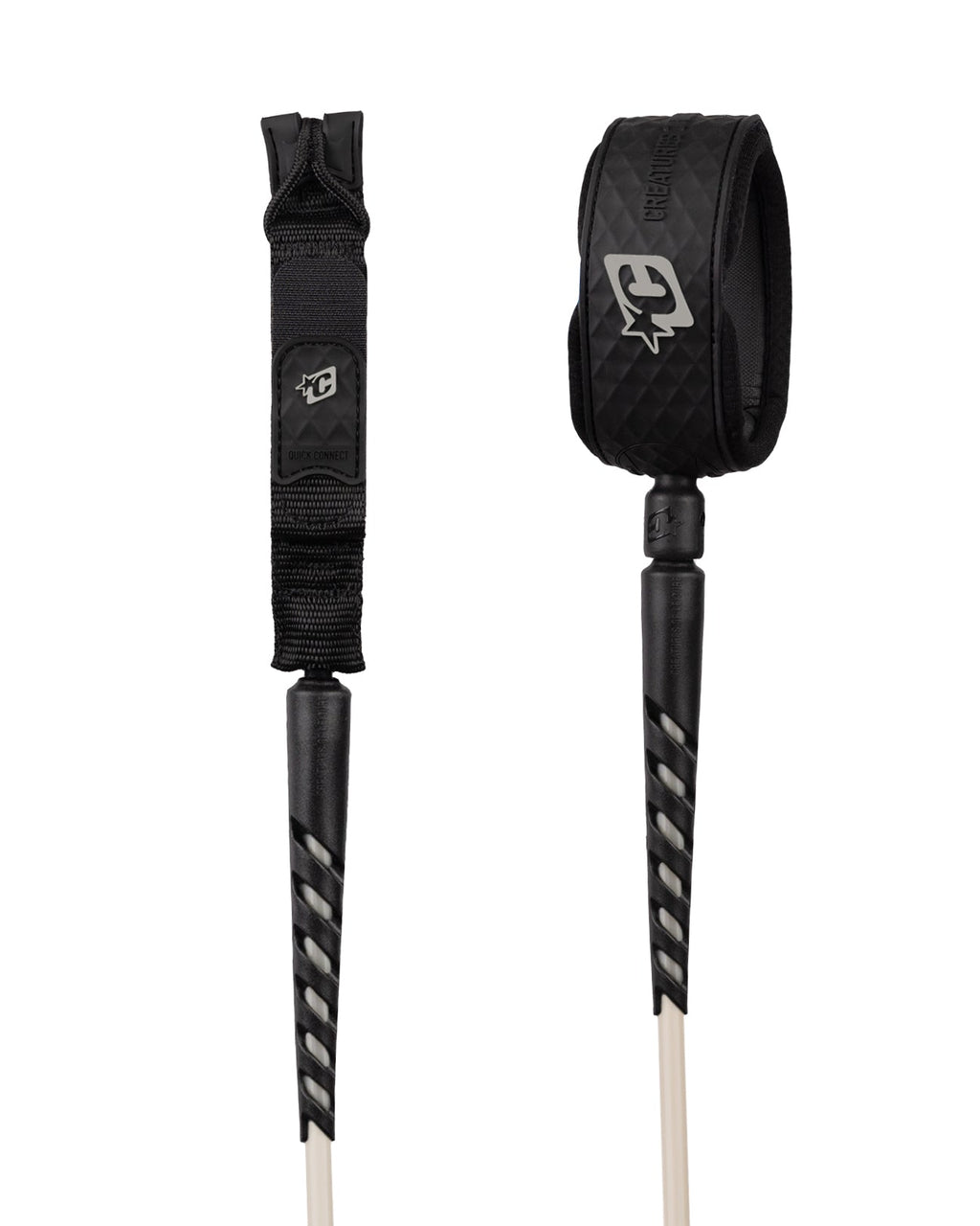 Creatures Reliance Longboard Standard Duty Ankle 9' Leash Bone Black