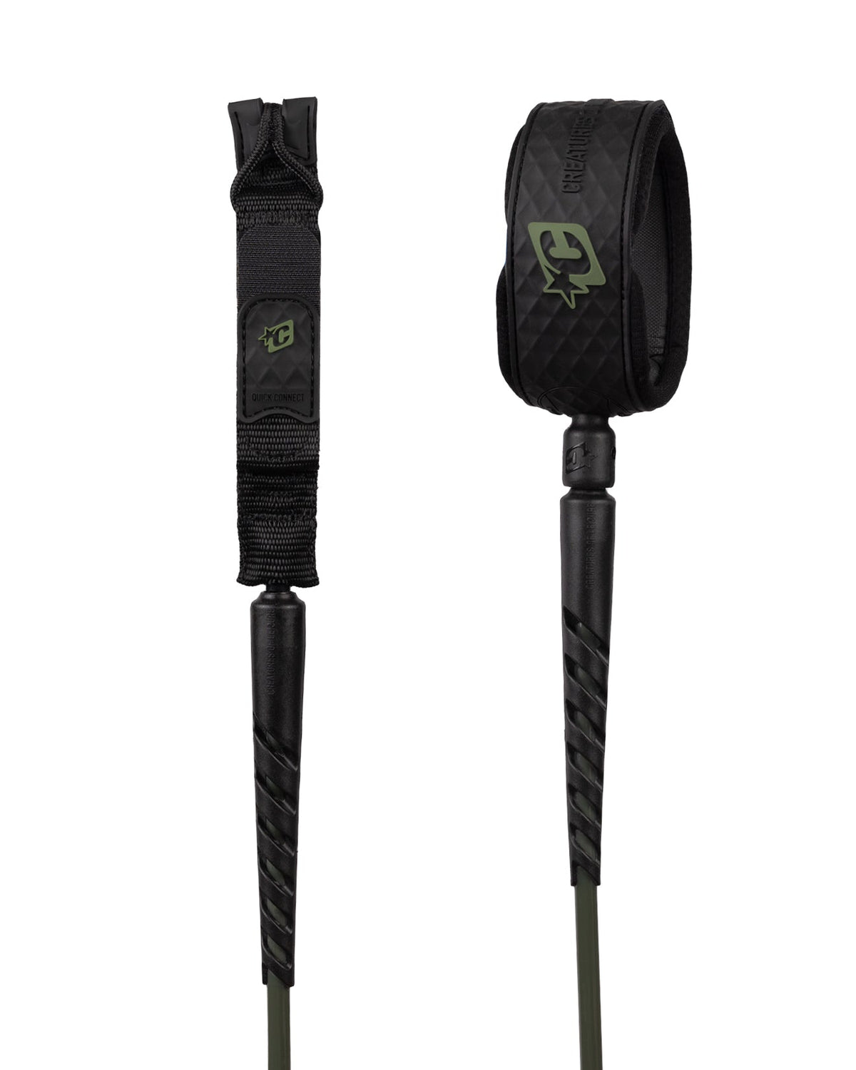 Creatures Reliance Longboard Standard Duty Ankle 9' Leash Military