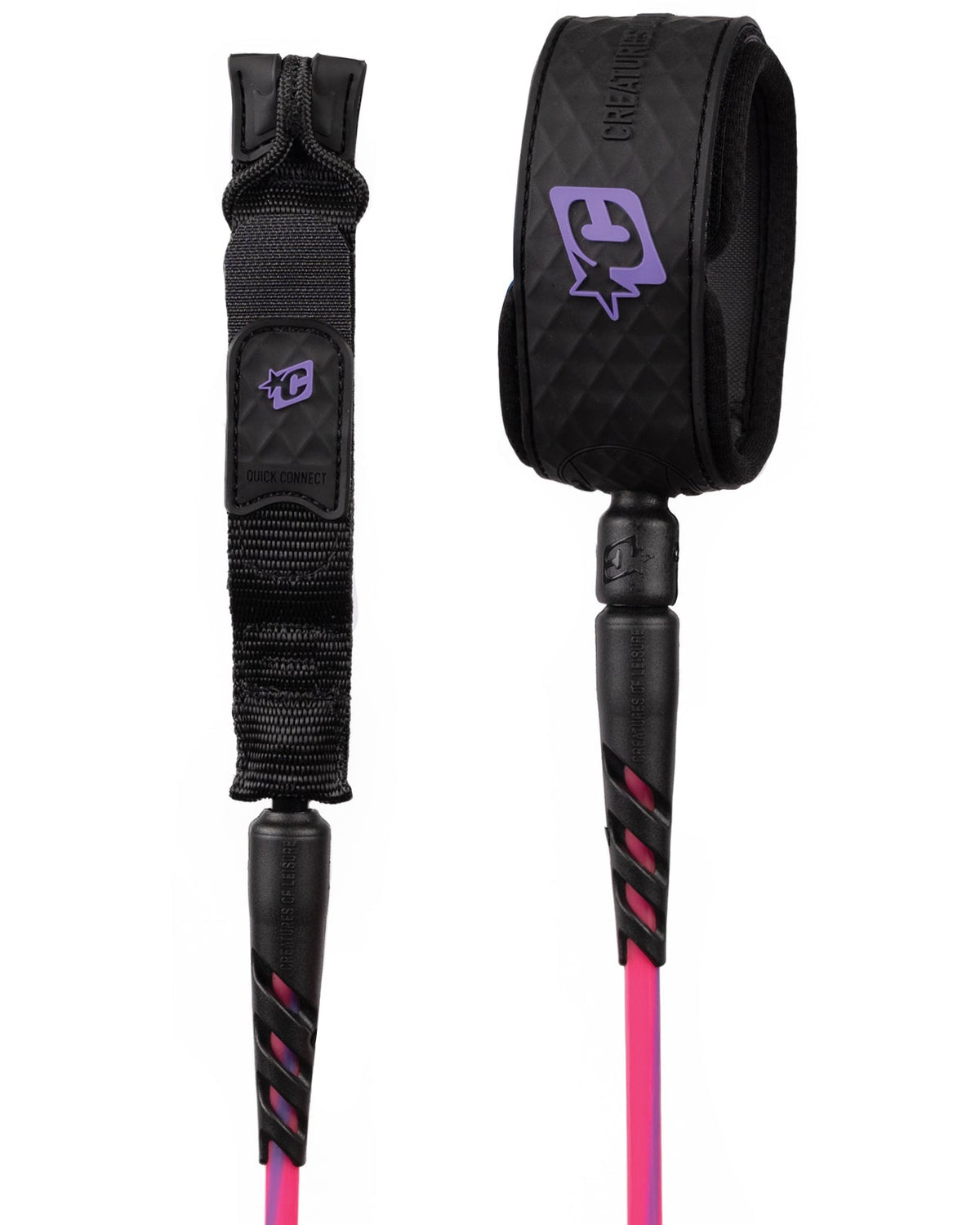 Creatures Reliance Medium Duty 6' Leash Bubblegum Twist Black