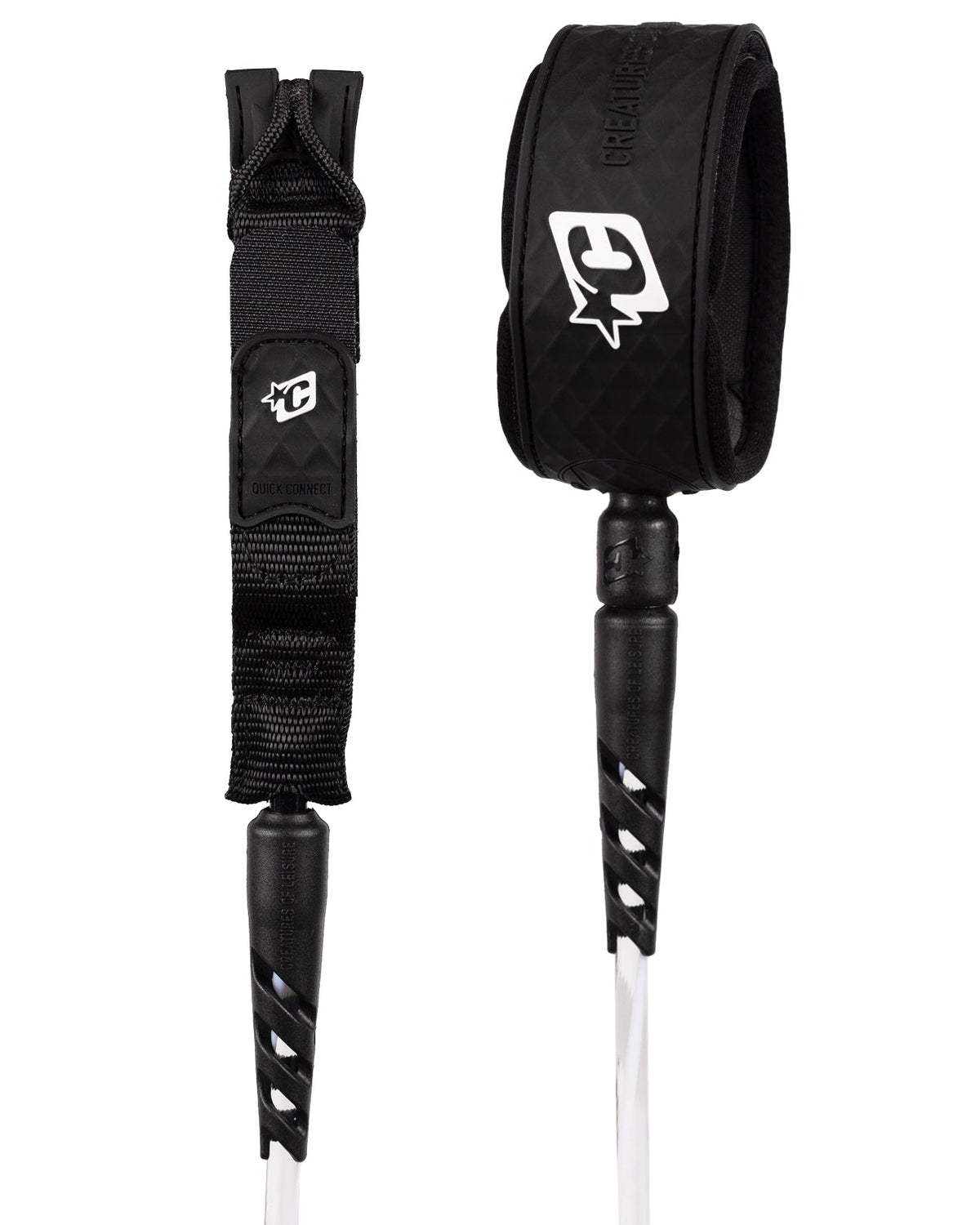 Creatures Reliance Standard Duty 6' Leash Clear White Twist Black