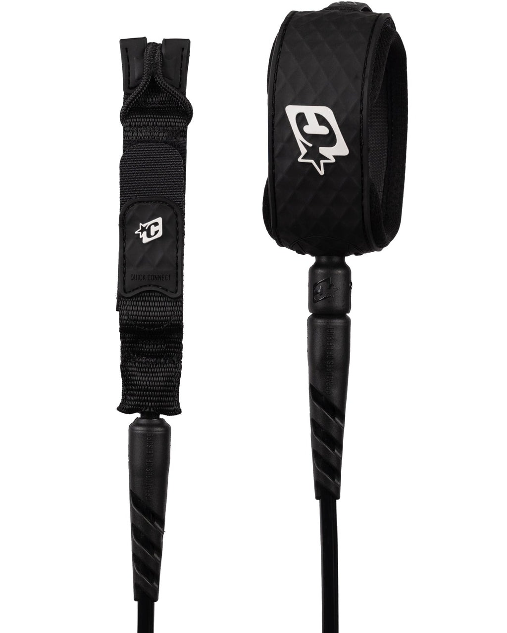 Creatures Reliance Standard Duty 6' Slim Ankle Leash Black White