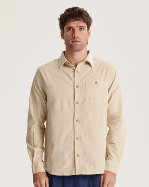 TCSS Quantum LS Cord Shirt Washed Ecru