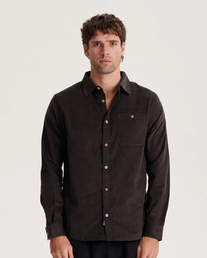 TCSS Quantum LS Cord Shirt Washed Black