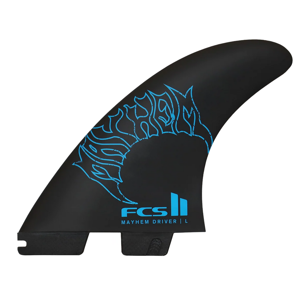 FCS II Mayhem PC Carbon Large Tri Driver Fin Blue