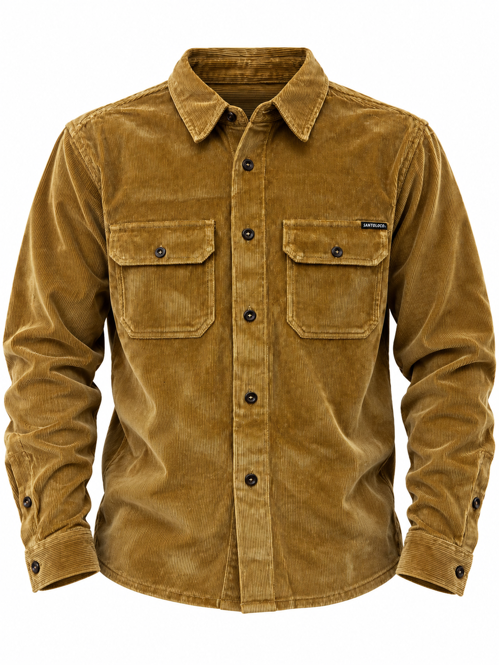 SantoLoco Bombazine Long Sleeve Shirt - Dark Sand