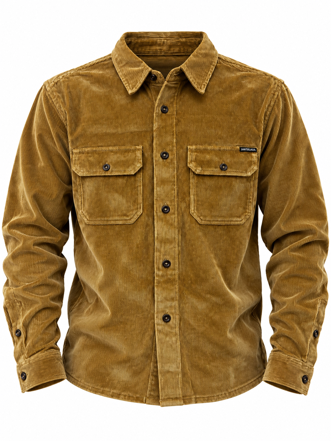 SantoLoco Bombazine Long Sleeve Shirt - Dark Sand