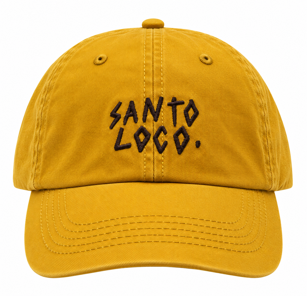 SantoLoco Logo Dad Hat - Mustard