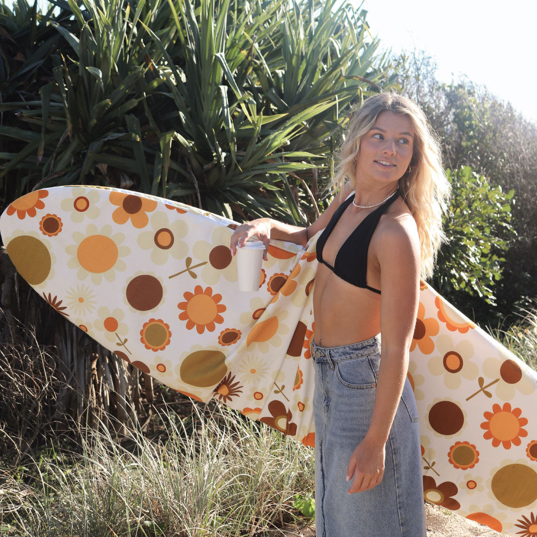 Surfboard Soks Tawny Daisy Mid-Length Surfboard Sok