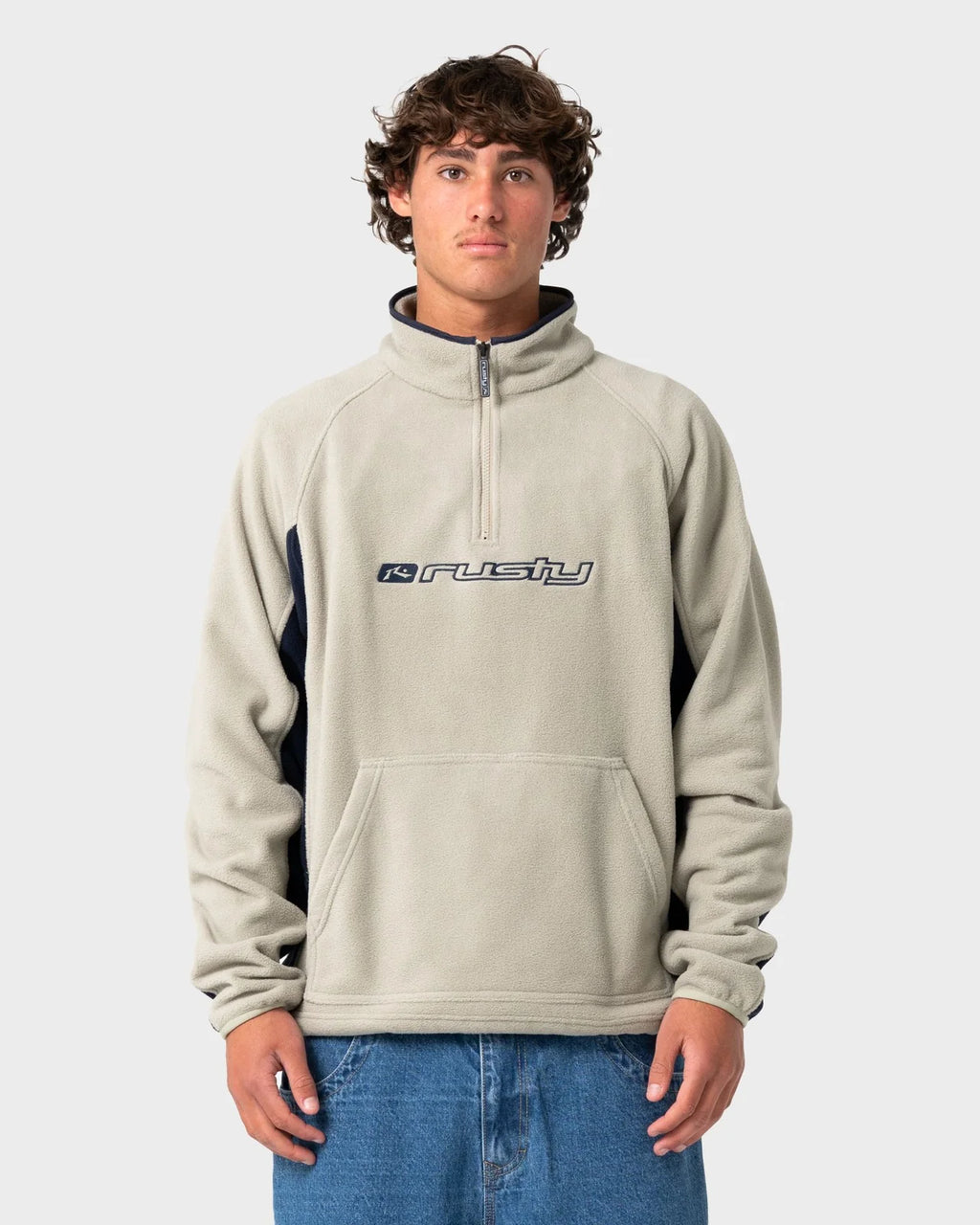 Rusty Blizzard Quarter Zip Polar Fleece Abby Stone