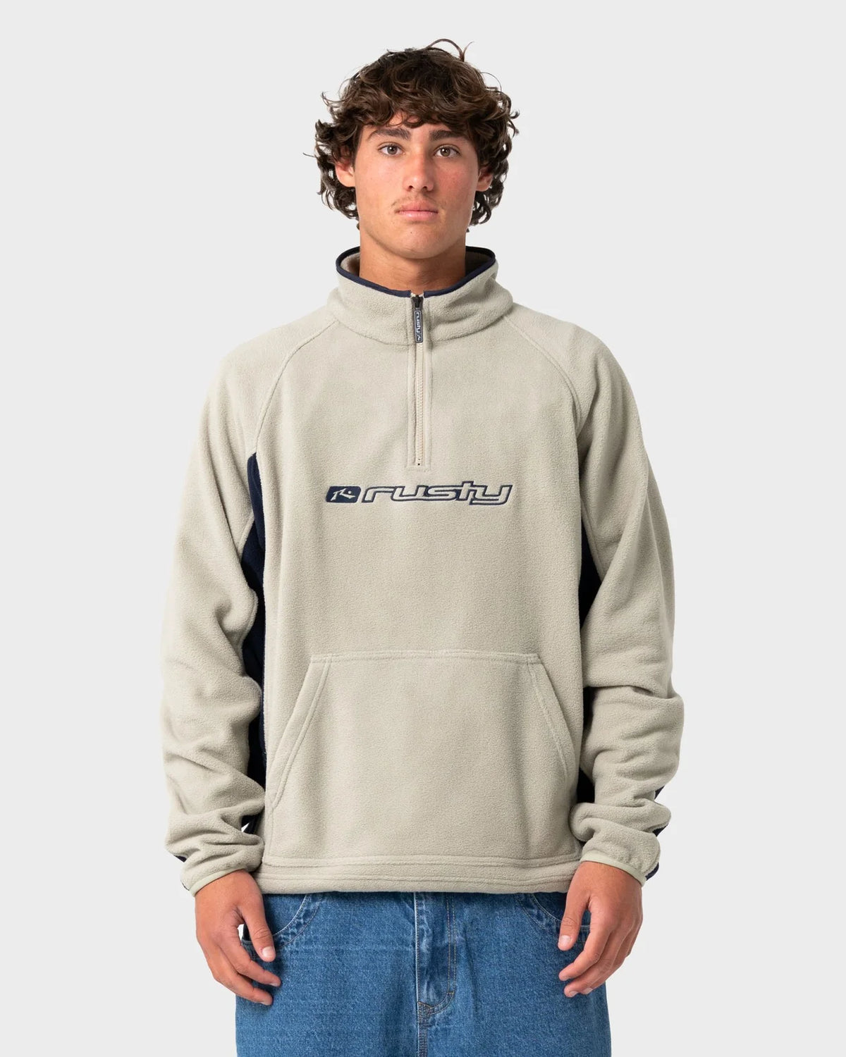 Rusty Blizzard Quarter Zip Polar Fleece Abby Stone