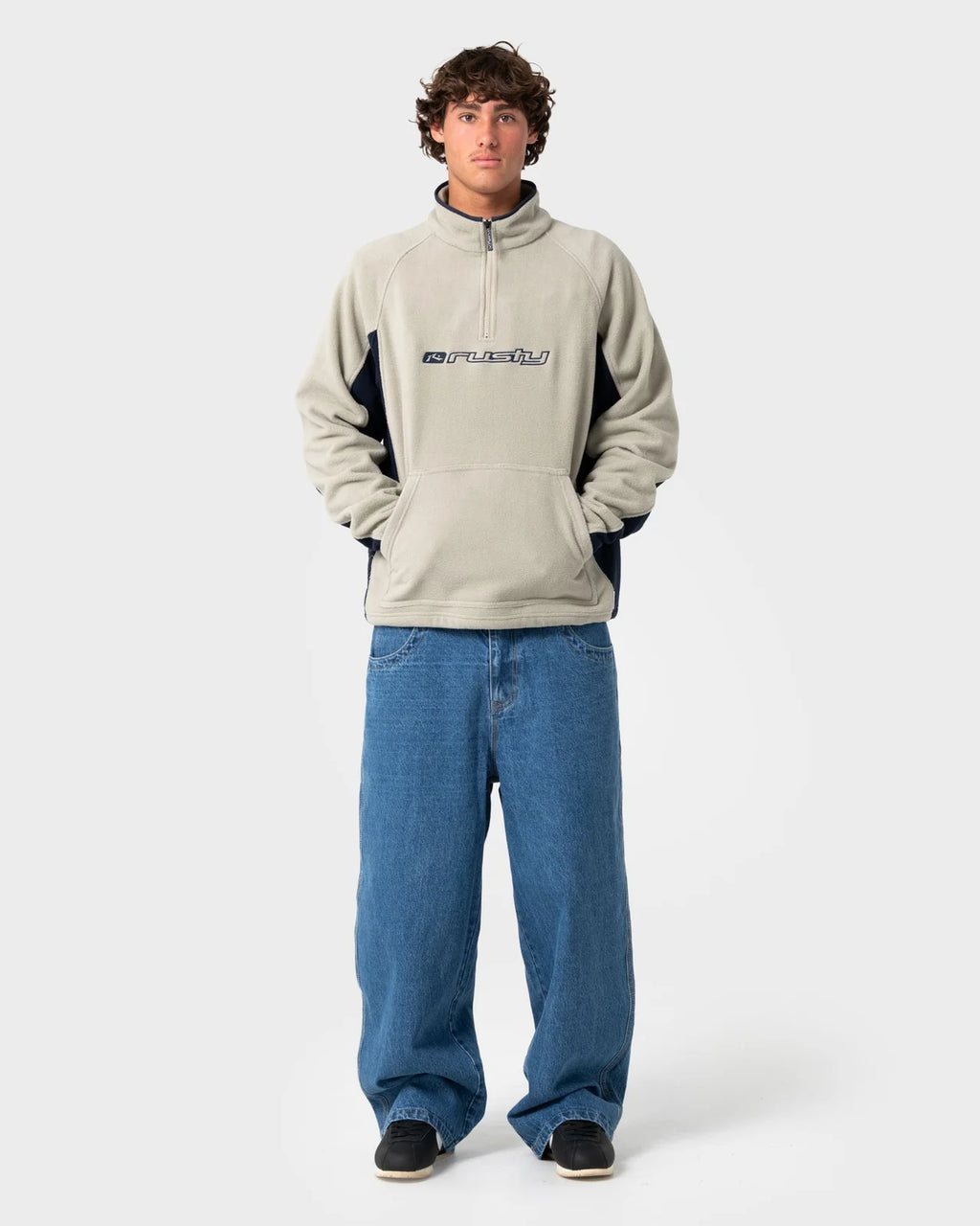 Rusty Blizzard Quarter Zip Polar Fleece Abby Stone