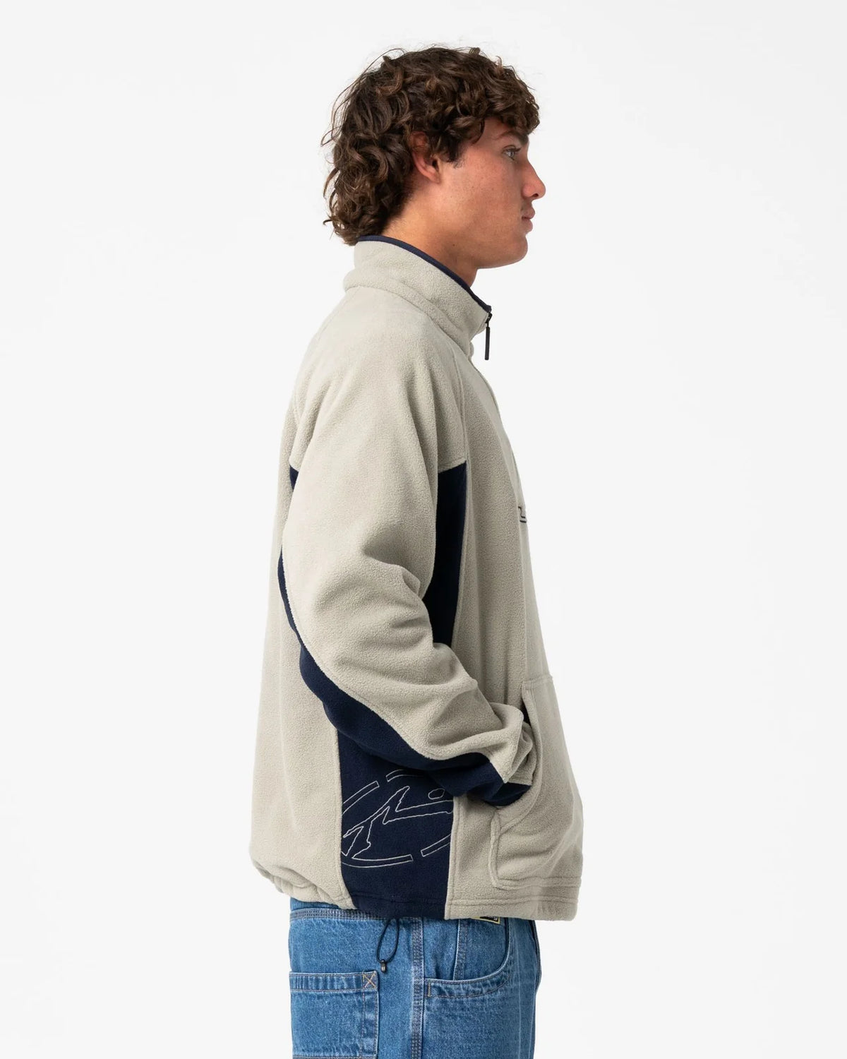 Rusty Blizzard Quarter Zip Polar Fleece Abby Stone