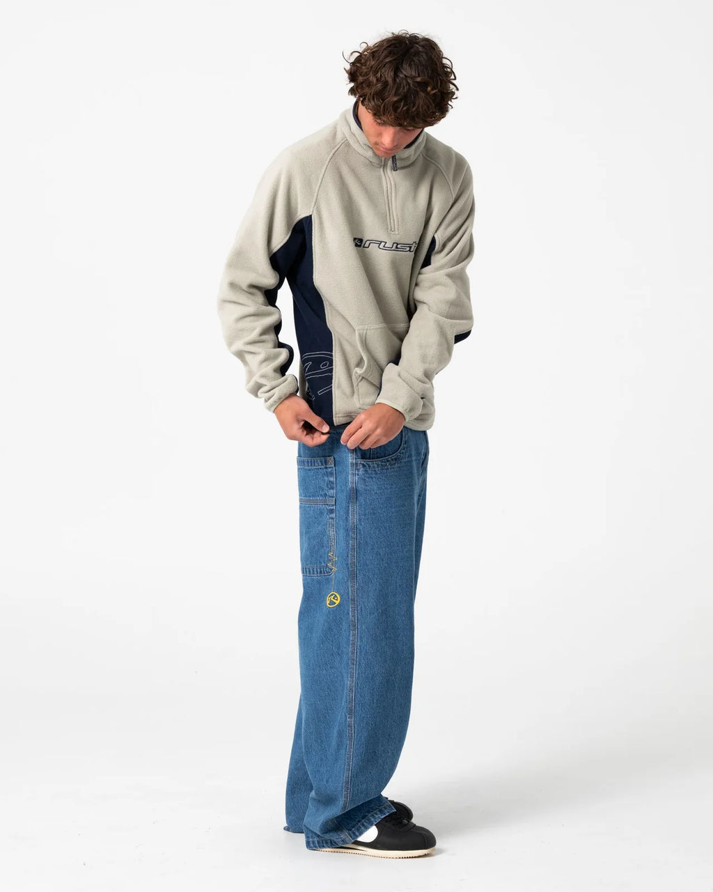 Rusty Blizzard Quarter Zip Polar Fleece Abby Stone
