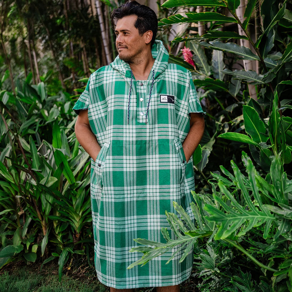 Slowtide Palaka HI Quick-Dry Poncho Green