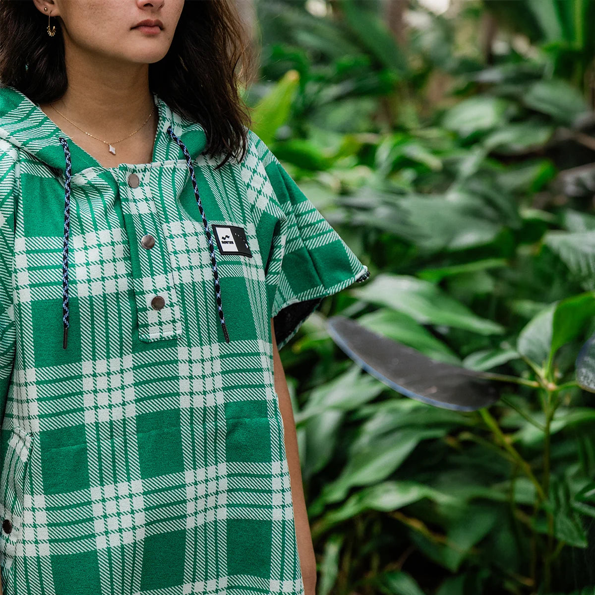 Slowtide Palaka HI Quick-Dry Poncho Green