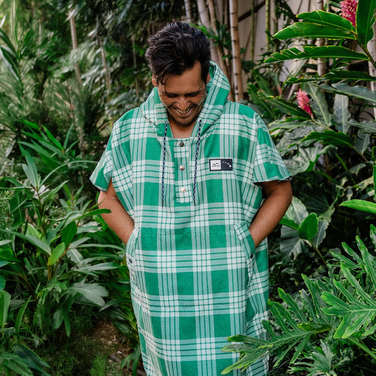 Slowtide Palaka HI Quick-Dry Poncho Green