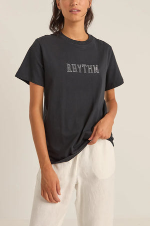 Rhythm Flagship Boyfriend T-Shirt Black