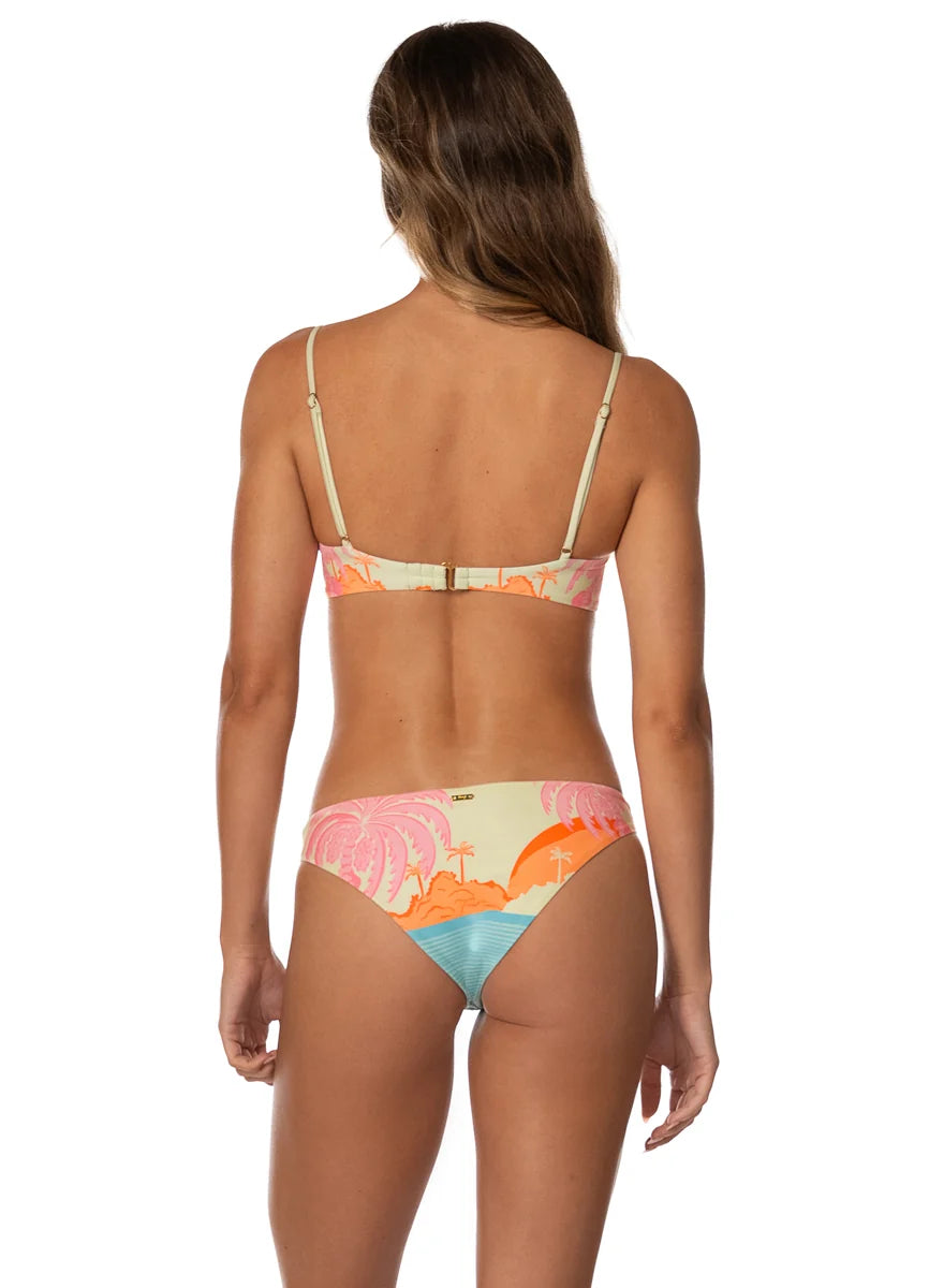 Maaji Pastel Mirage Scape Sporty Bralette Bikini Top Green
