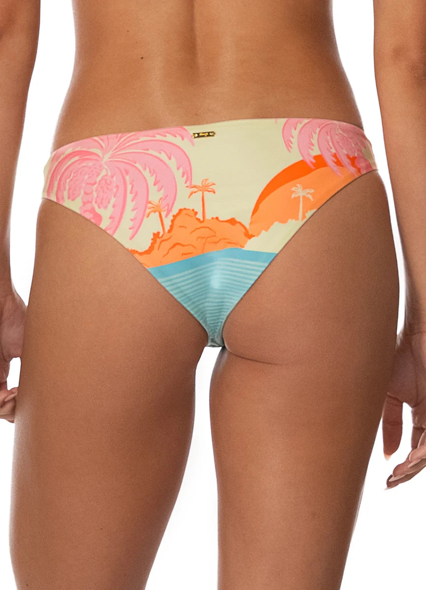 Maaji Pastel Mirage Flirt Low Rise Thin Side Bikini Bottom Green