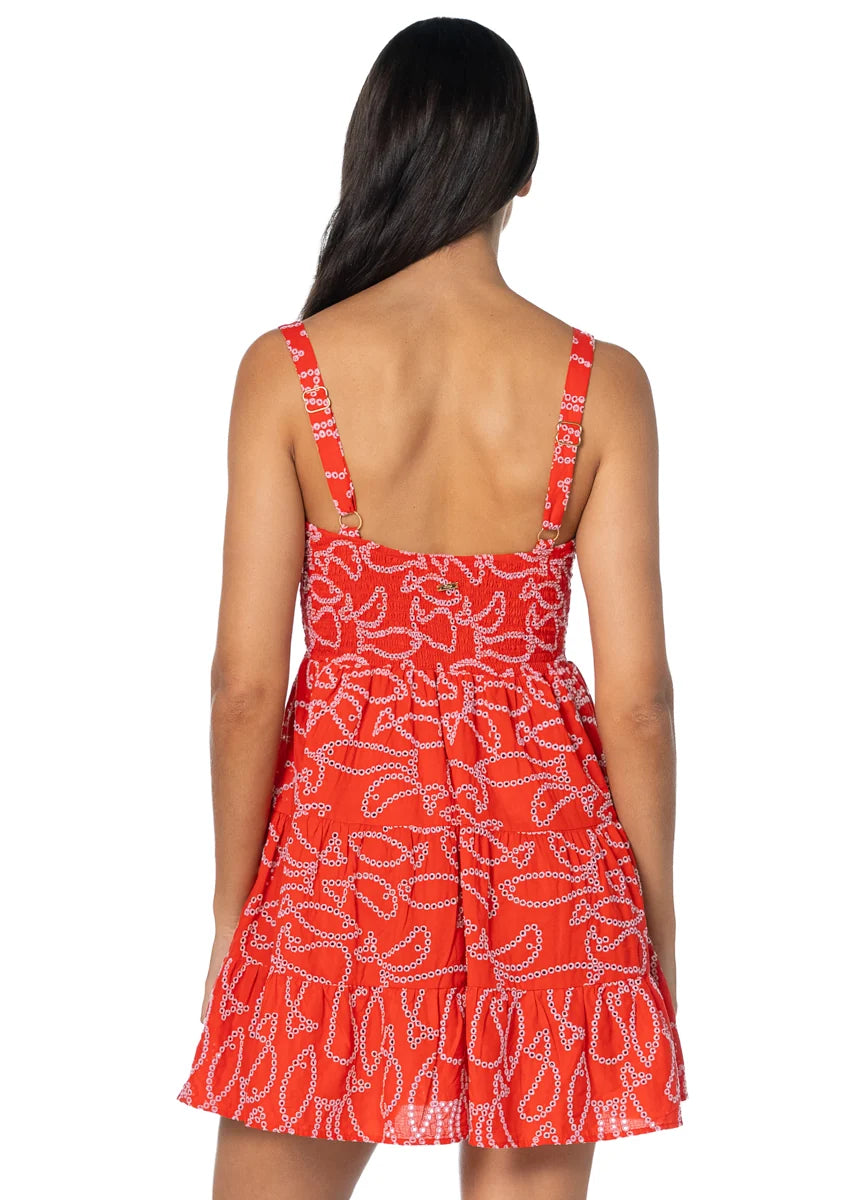 Maaji Dancing Fish Emily Short Dress Red