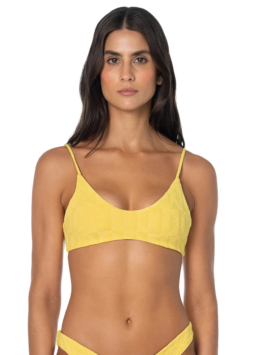 Maaji Signal Liberties Sporty Bralette Bikini Top Yellow