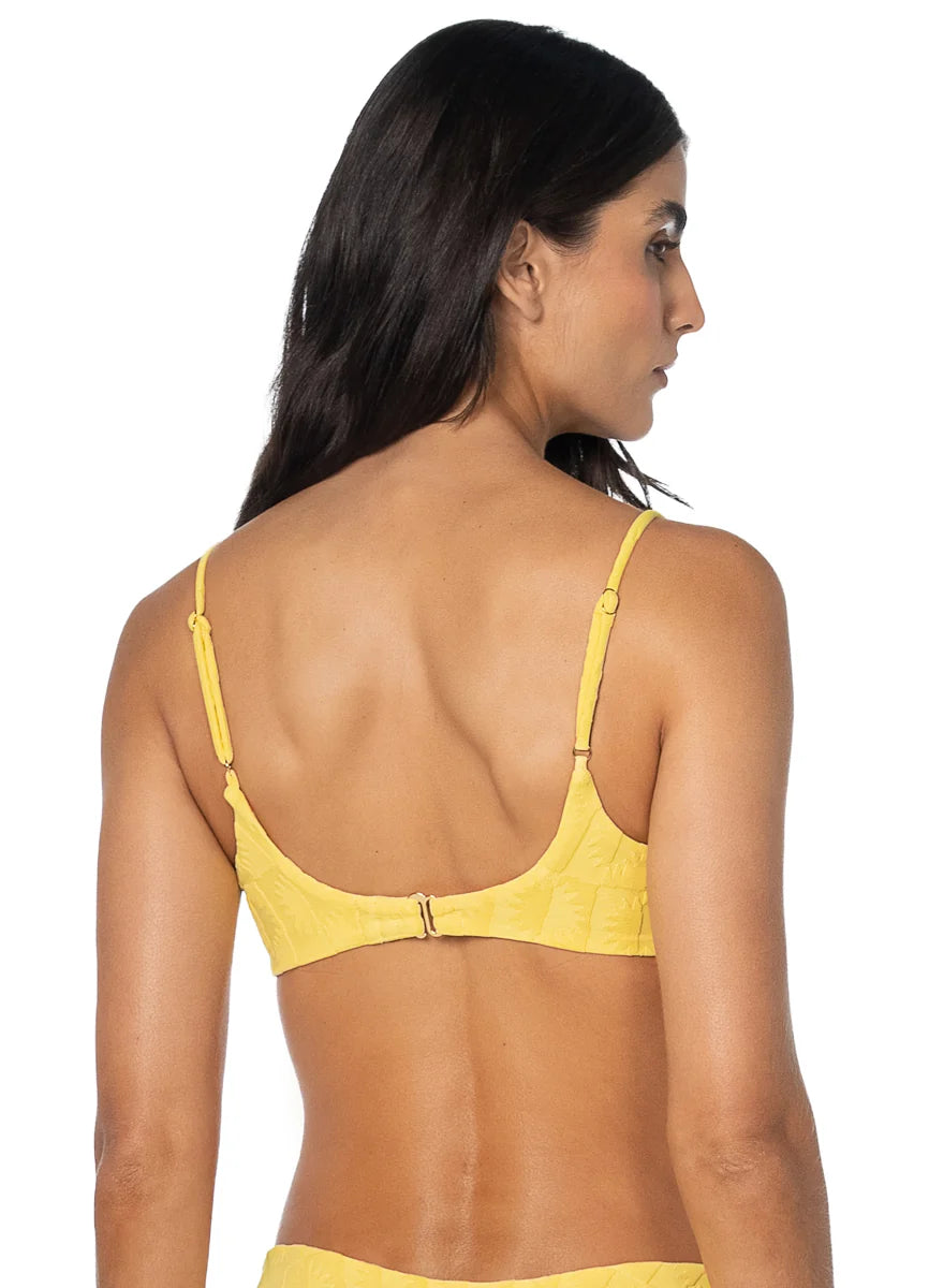 Maaji Signal Liberties Sporty Bralette Bikini Top Yellow