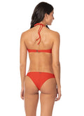 Maaji Red Iconic Low Rise Thin Side Bikini Bottom Red
