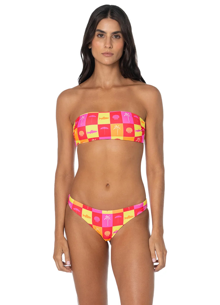 Maaji Costal Drift Bryn Strapless Bandeau Bikini Top Yellow