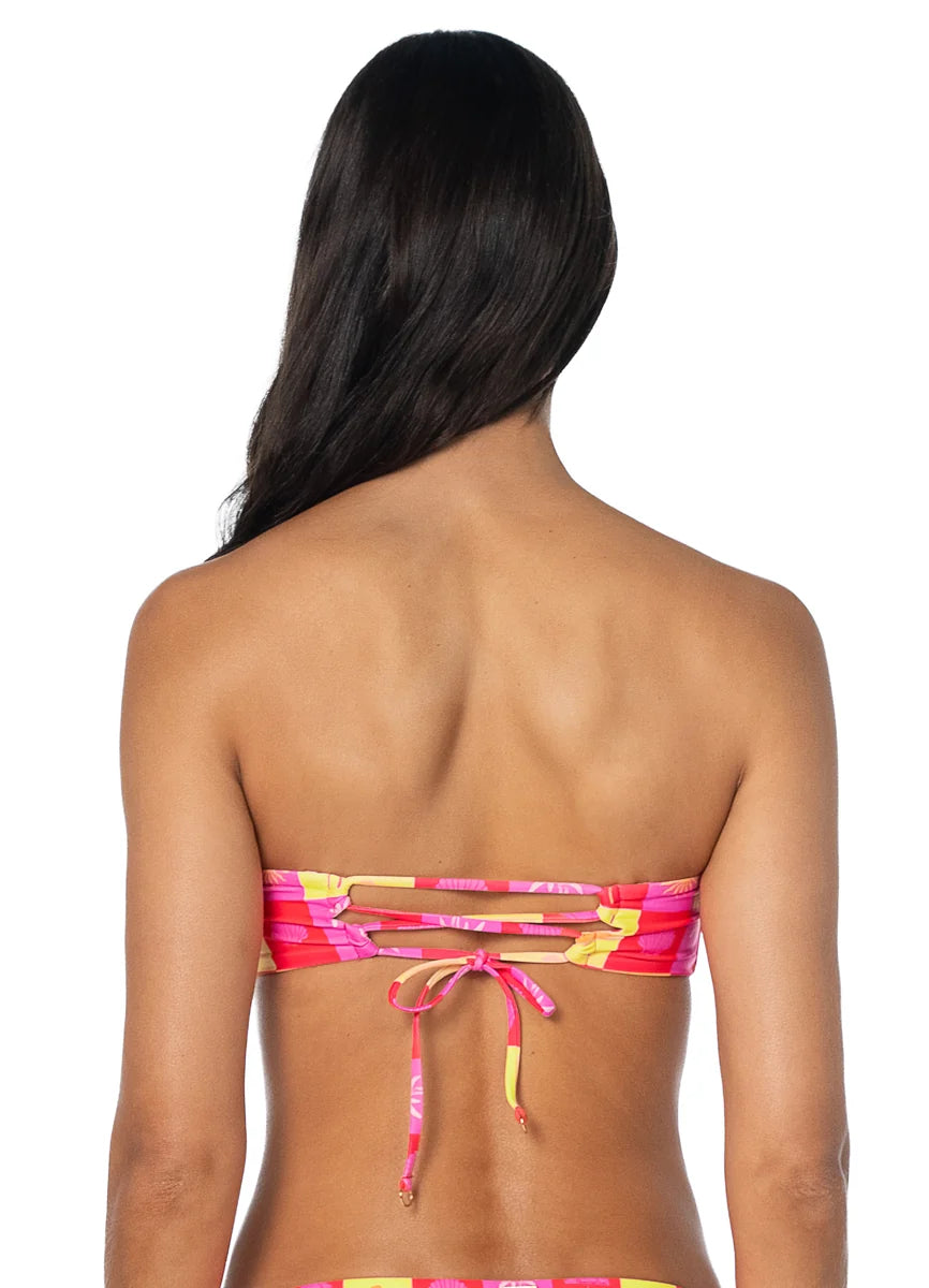 Maaji Costal Drift Bryn Strapless Bandeau Bikini Top Yellow
