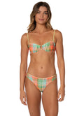 Maaji Dreamy Grid Amatista Unmolded Underwire Bikini Top Green