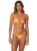 Maaji Golden Lily Cally Strapless Bandeau Bikini Top Yellow