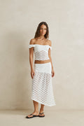 Rhythm Eve Lace Skirt White