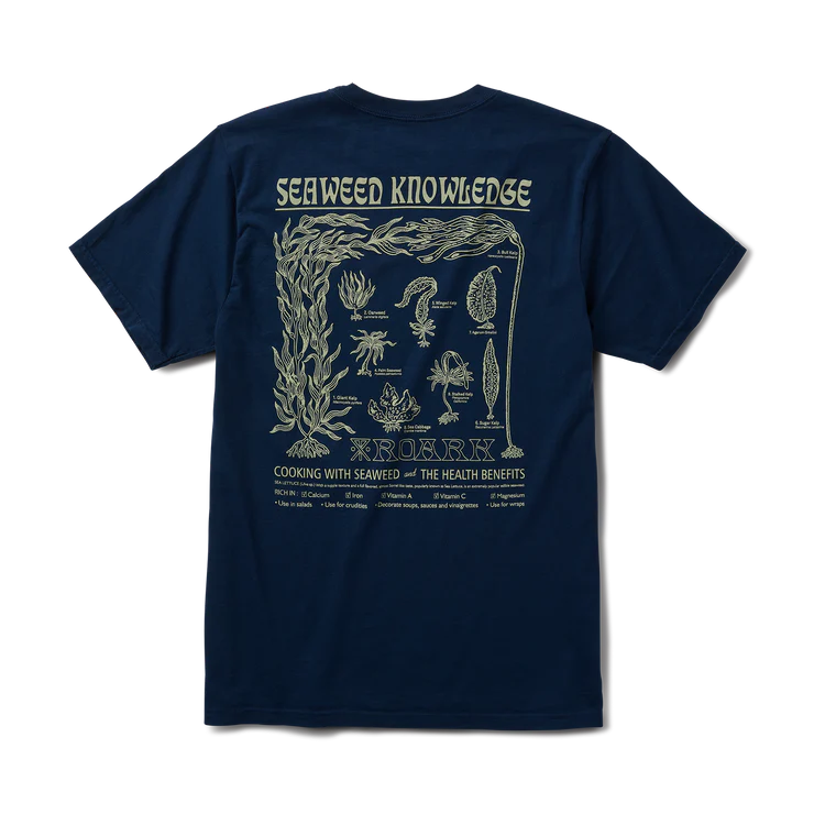 Roark Seaweed Knowledge Tee - Navy