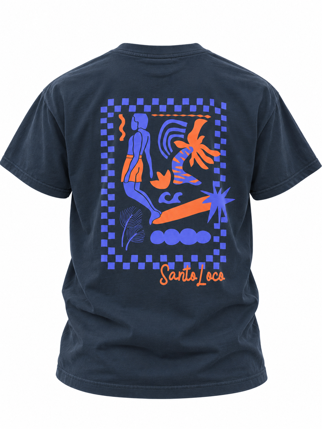 SantoLoco Lizzy Art Tee - Black/ Blue